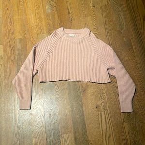 Pink cropped sweater
